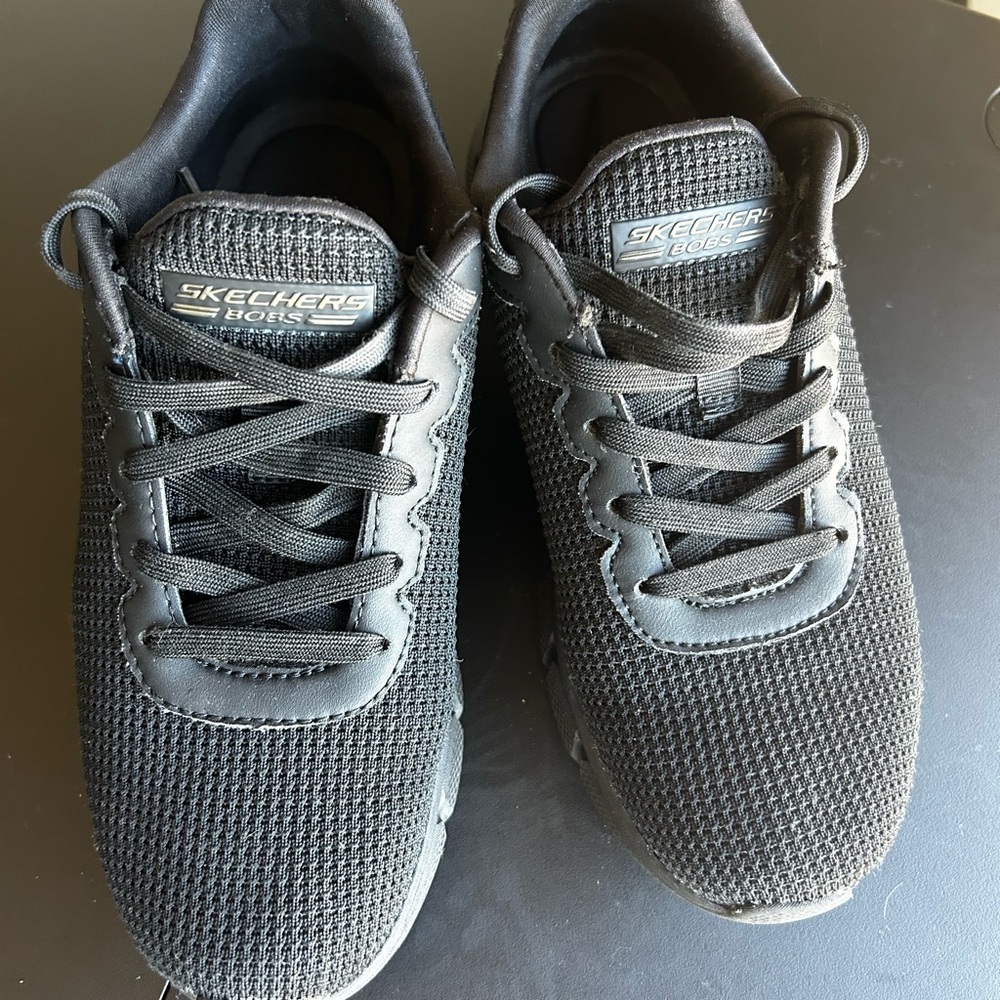 Skechers Black Mesh Sneakers